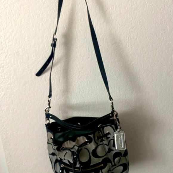Coach Drawstring Crossbody Cotton with Leather - Picture 3 of 3